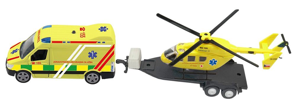 MaDe Ambulancia a vrtuľník so svetlom a zvukom